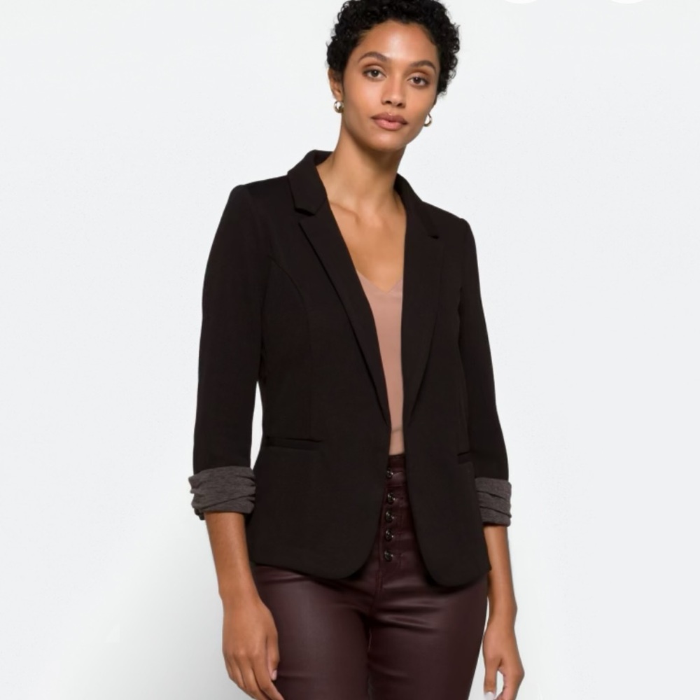 Skies Are Blue Dark Brown Blazer